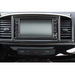 Adesivo decorativo per display del sistema di navigazione per auto in fibra di carbonio da 2 pezzi per Mitsubishi Lancer EVO 2008-2015, guida a destra e a sinistra universale, Navigation System Display