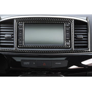 Adesivo decorativo per display del sistema di navigazione per auto in fibra di carbonio da 2 pezzi per Mitsubishi Lancer EVO 2008-2015, guida a destra e a sinistra universale, Navigation System Display
