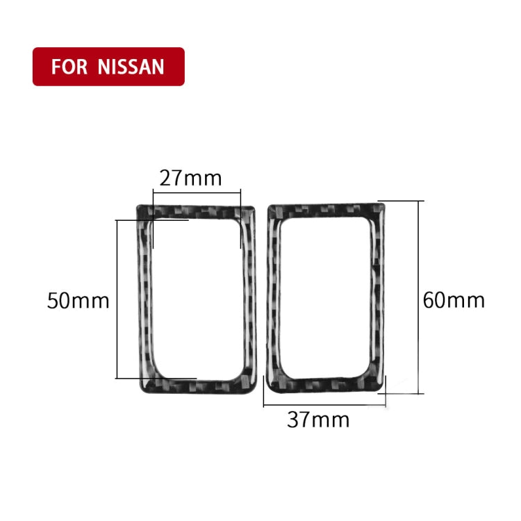 Adesivo decorativo per serratura porta sinistra e destra in fibra di carbonio da 2 pezzi per Nissan GTR R35 2008-2020, guida a destra e sinistra universale, Door Lock