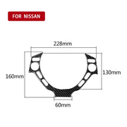 Adesivo decorativo per pulsanti sul volante in fibra di carbonio per Nissan GTR R35 2008-2016, guida a destra e a sinistra universale, Steering Wheel Buttons