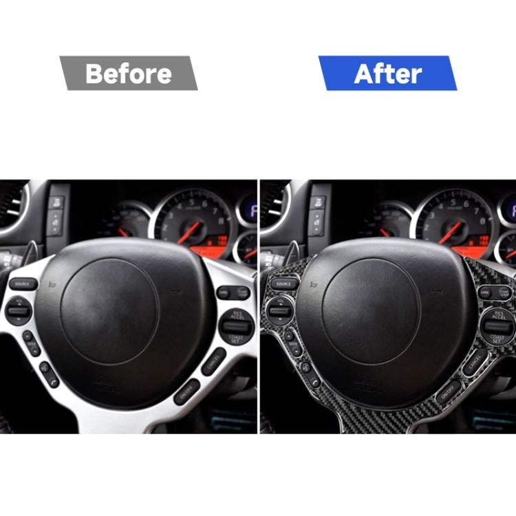 Adesivo decorativo per pulsanti sul volante in fibra di carbonio per Nissan GTR R35 2008-2016, guida a destra e a sinistra universale, Steering Wheel Buttons