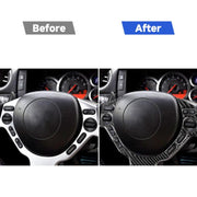 Adesivo decorativo per pulsanti sul volante in fibra di carbonio per Nissan GTR R35 2008-2016, guida a destra e a sinistra universale, Steering Wheel Buttons