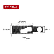 Adesivo decorativo per pannello cambio in fibra di carbonio per auto per Nissan GTR R35 2008-2016, guida a destra e a sinistra universale, Gear Shift Panel