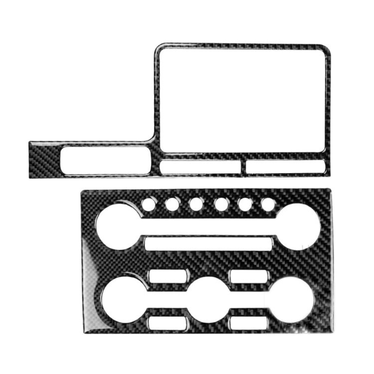 Adesivo decorativo per strumento di navigazione per auto in fibra di carbonio da 2 pezzi per Nissan GTR R35 2008-2016, guida a sinistra, Navigation Instrument, Left Drive