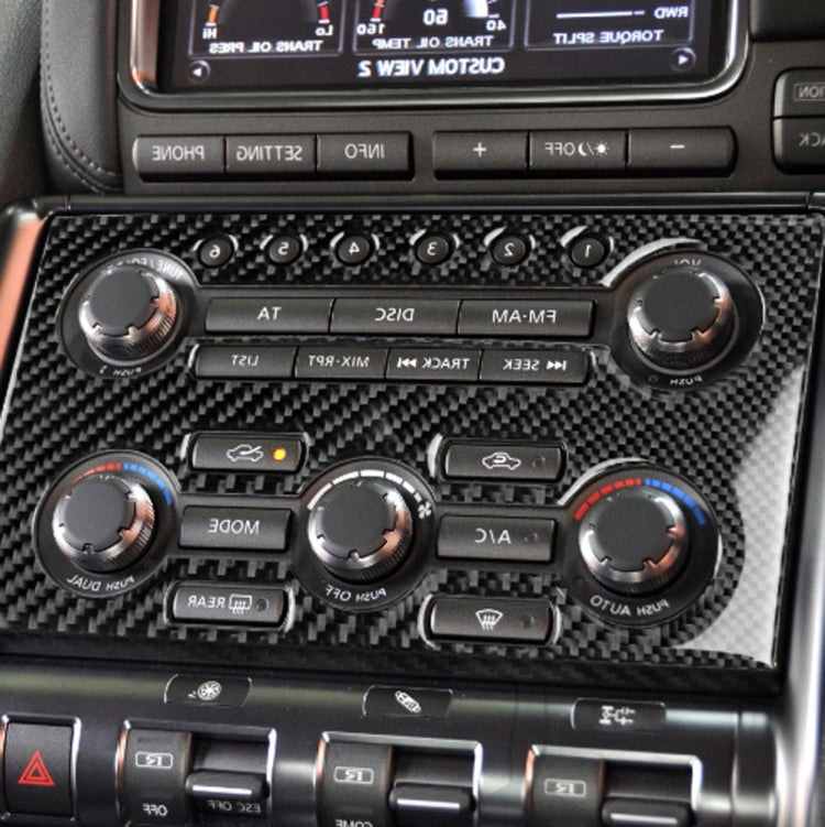 Adesivo decorativo per pannello di controllo strumento in fibra di carbonio per Nissan GTR R35 2008-2016, guida a destra, Instrument Control Panel, Right Drive
