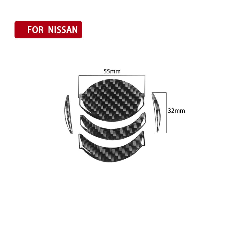 Adesivo decorativo per presa d'aria centrale in fibra di carbonio da 5 pezzi per Nissan GTR R35 2008-2016, guida a destra e a sinistra universale, Central Air Outlet