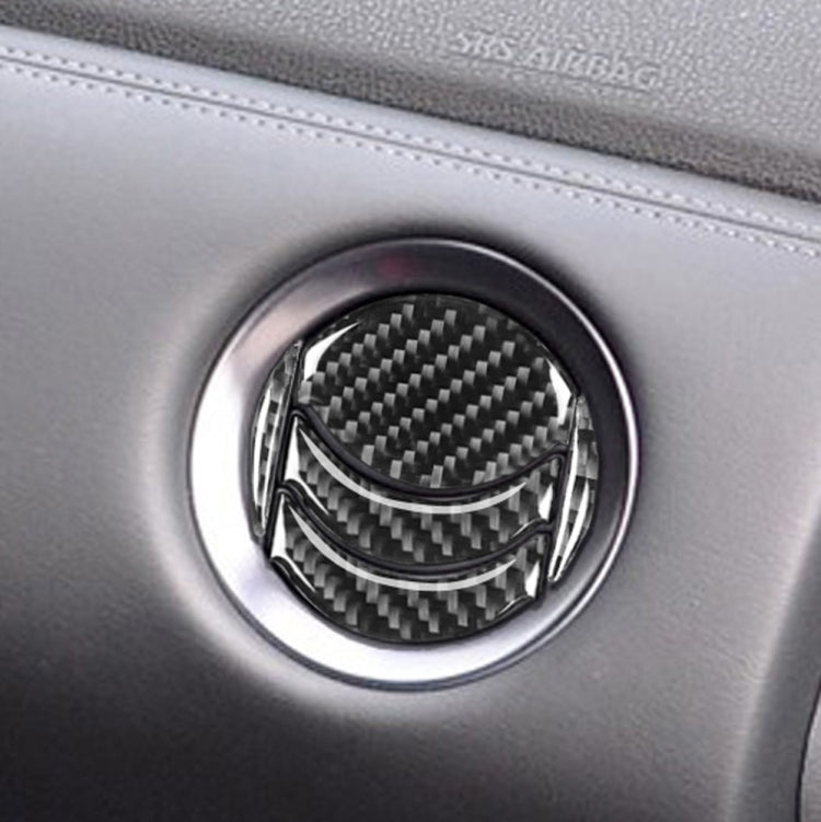Adesivo decorativo per presa d'aria centrale in fibra di carbonio da 5 pezzi per Nissan GTR R35 2008-2016, guida a destra e a sinistra universale, Central Air Outlet