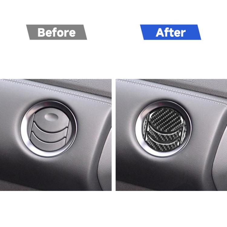 Adesivo decorativo per presa d'aria centrale in fibra di carbonio da 5 pezzi per Nissan GTR R35 2008-2016, guida a destra e a sinistra universale, Central Air Outlet