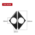 Adesivo decorativo per clacson per auto in fibra di carbonio da 2 pezzi per Nissan GTR R35 2008-2020, guida a destra e a sinistra universale, Door Horn