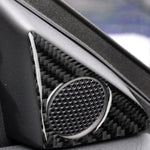 Adesivo decorativo per clacson per auto in fibra di carbonio da 2 pezzi per Nissan GTR R35 2008-2020, guida a destra e a sinistra universale, Door Horn