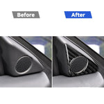 Adesivo decorativo per clacson per auto in fibra di carbonio da 2 pezzi per Nissan GTR R35 2008-2020, guida a destra e a sinistra universale, Door Horn
