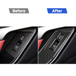 Adesivo decorativo per pannello pulsanti alzacristalli in fibra di carbonio per auto da 4 pezzi per Nissan GTR R35 2008-2016, guida a destra, Window Lift Button Panel, Right Drive
