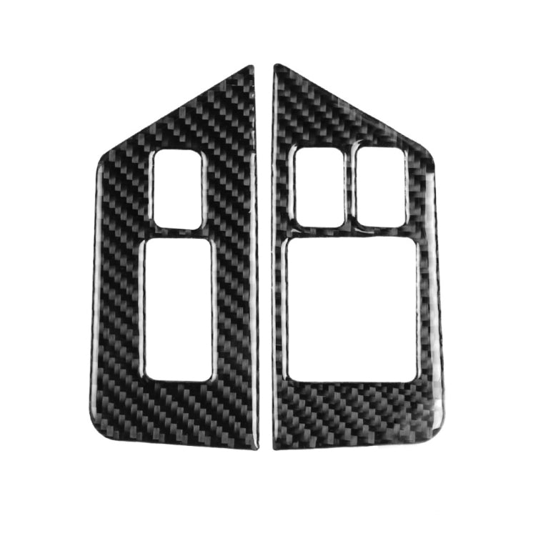 Adesivo decorativo per pulsante antiappannamento per alzacristalli in fibra di carbonio per auto da 2 pezzi per Nissan GTR R35 2008-2016, guida a destra, Window Lift Defogger Button, Right Drive