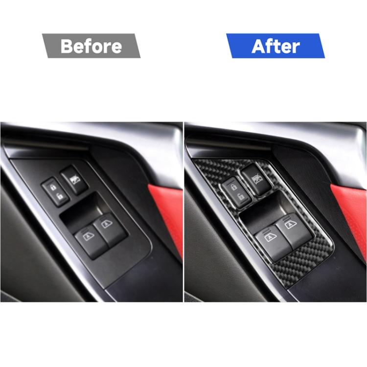 Adesivo decorativo per pulsante antiappannamento per alzacristalli in fibra di carbonio per auto da 2 pezzi per Nissan GTR R35 2008-2016, guida a destra, Window Lift Defogger Button, Right Drive