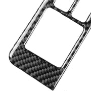 Adesivo decorativo per pulsante antiappannamento per alzacristalli in fibra di carbonio da 2 pezzi per Nissan GTR R35 2008-2016, guida a sinistra, Window Lift Defogger Button, Left Drive