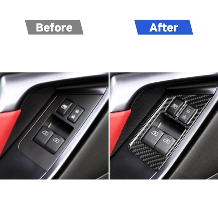 Adesivo decorativo per pulsante antiappannamento per alzacristalli in fibra di carbonio da 2 pezzi per Nissan GTR R35 2008-2016, guida a sinistra, Window Lift Defogger Button, Left Drive