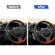 3 pezzi adesivo decorativo pulsanti volante cruscotto in fibra di carbonio per auto per Nissan GTR R35 2008-2016, guida sinistra e destra universale, Dashboard Steering Wheel Buttons