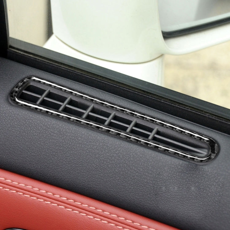 Adesivo decorativo per sbrinamento dell'aria della finestra in fibra di carbonio da 2 pezzi per Nissan GTR R35 2008-2020, guida a destra e a sinistra universale, Defogging of Window Air Outlet
