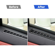 Adesivo decorativo per sbrinamento dell'aria della finestra in fibra di carbonio da 2 pezzi per Nissan GTR R35 2008-2020, guida a destra e a sinistra universale, Defogging of Window Air Outlet
