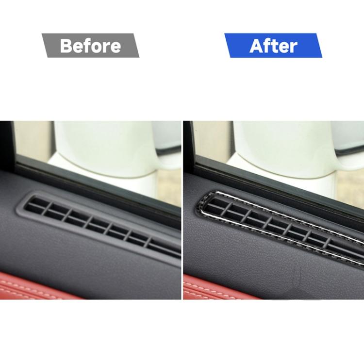 Adesivo decorativo per sbrinamento dell'aria della finestra in fibra di carbonio da 2 pezzi per Nissan GTR R35 2008-2020, guida a destra e a sinistra universale, Defogging of Window Air Outlet