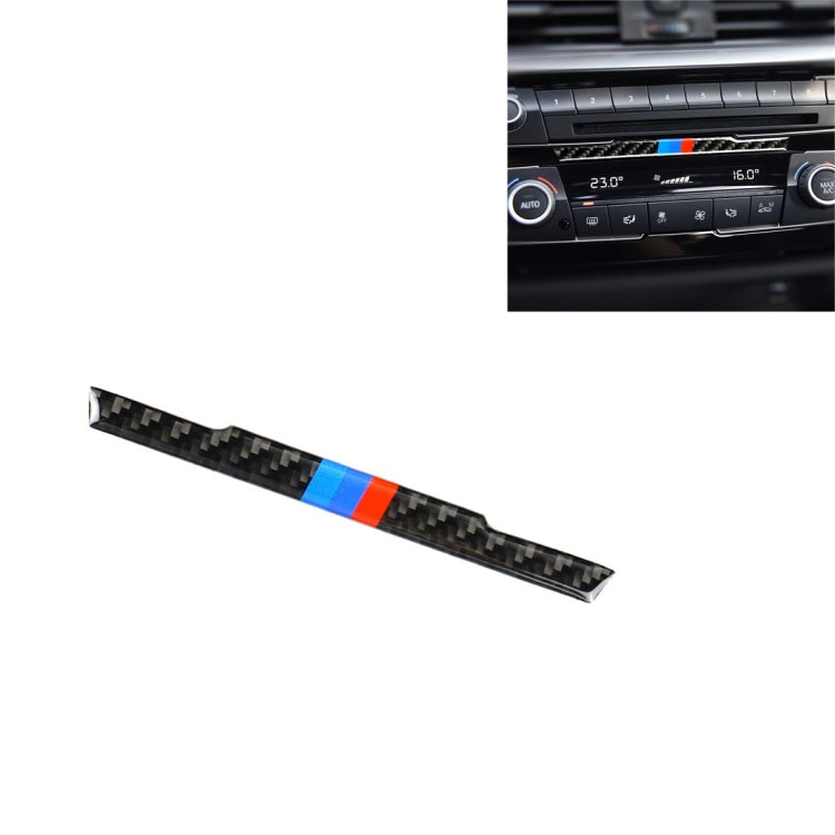 Adesivo decorativo CD con controllo centralizzato per auto in fibra di carbonio a tre colori per BMW (F30) 2013-2015 / (F34) 2013-2016, Central Control CD(Three Color)