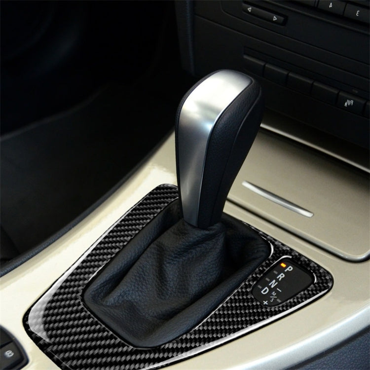 Adesivo decorativo per pannello di guida destro per auto in fibra di carbonio per BMW E90 / E92 2005-2012, Right Driving Gear Panel