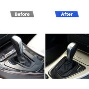 Adesivo decorativo per pannello di guida destro per auto in fibra di carbonio per BMW E90 / E92 2005-2012, Right Driving Gear Panel
