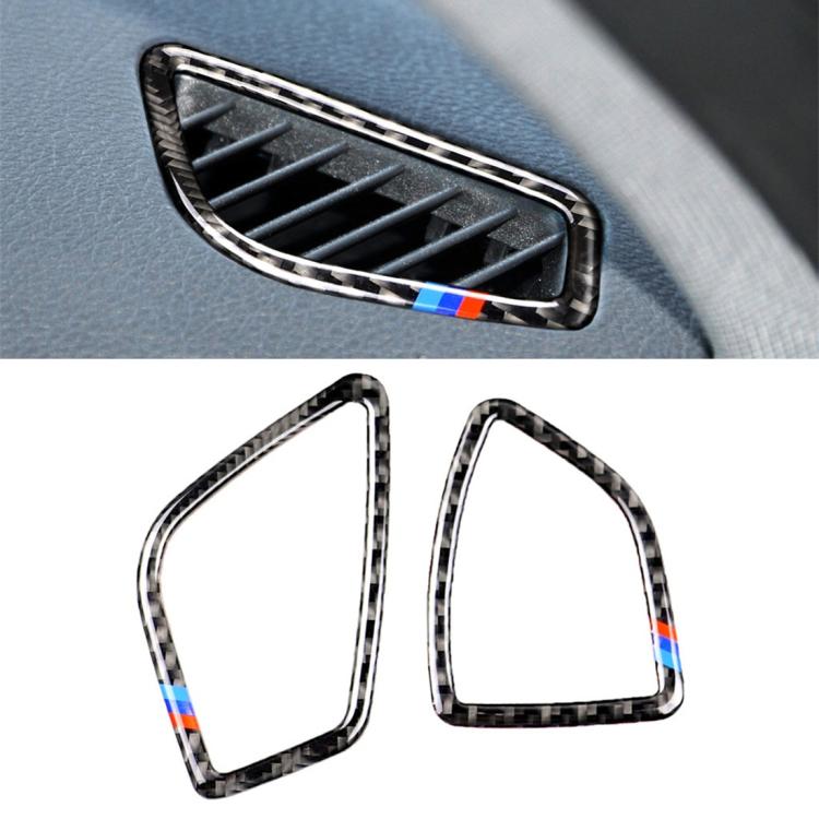 Adesivo decorativo per uscita aria strumento auto in fibra di carbonio a tre colori per BMW (F30) 2013-2018 / (F34) 2013-2017, adatto per la guida a sinistra, Instrument Air Outlet(Three Color)