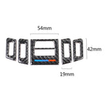 Adesivo decorativo per presa d'aria per auto in fibra di carbonio da 5 pezzi per BMW E90 / E92 / E93 2005-2012, Low Matching Air Outlet