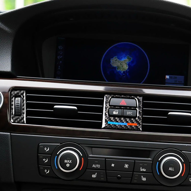 Adesivo decorativo per presa d'aria per auto in fibra di carbonio da 5 pezzi per BMW E90 / E92 / E93 2005-2012, Low Matching Air Outlet