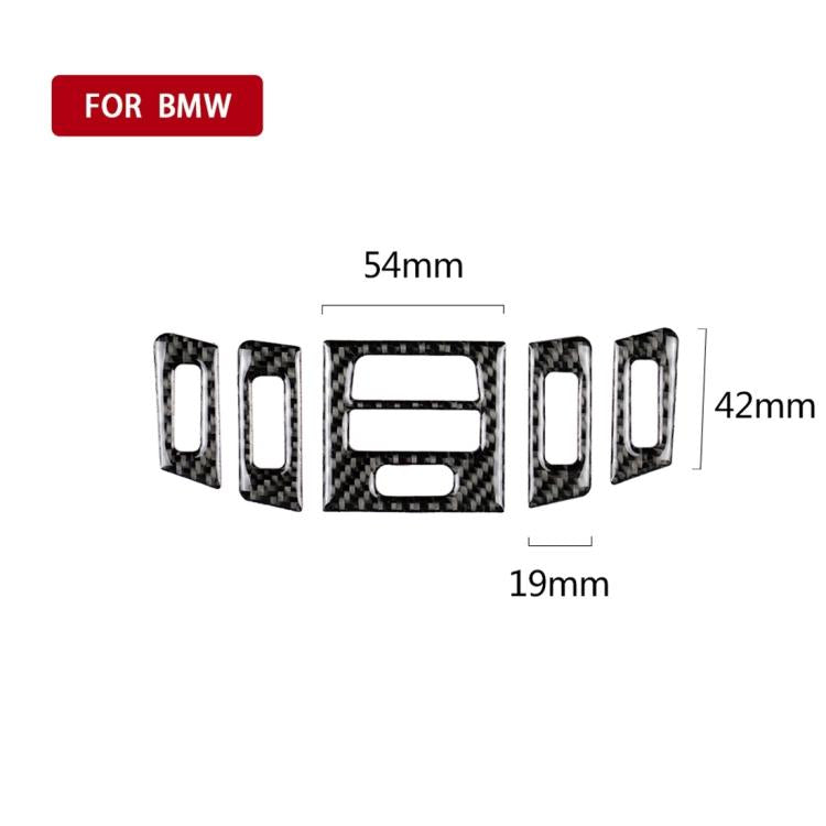 Adesivo decorativo per presa d'aria per auto in fibra di carbonio da 5 pezzi per BMW E90 / E92 / E93 2005-2012, High Matching Air Outlet