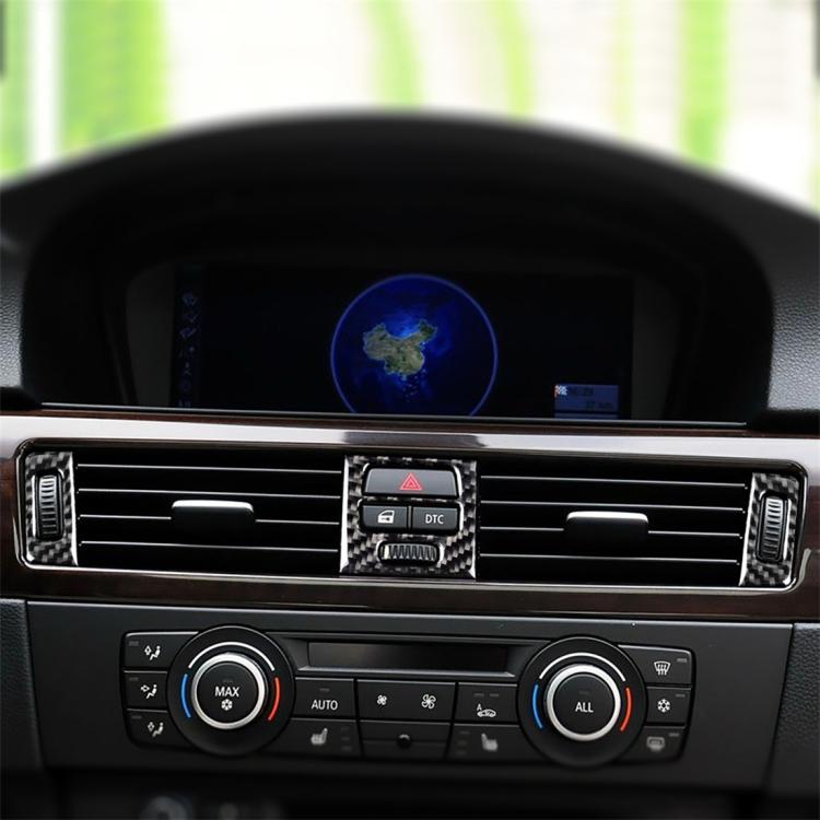 Adesivo decorativo per presa d'aria per auto in fibra di carbonio da 5 pezzi per BMW E90 / E92 / E93 2005-2012, High Matching Air Outlet