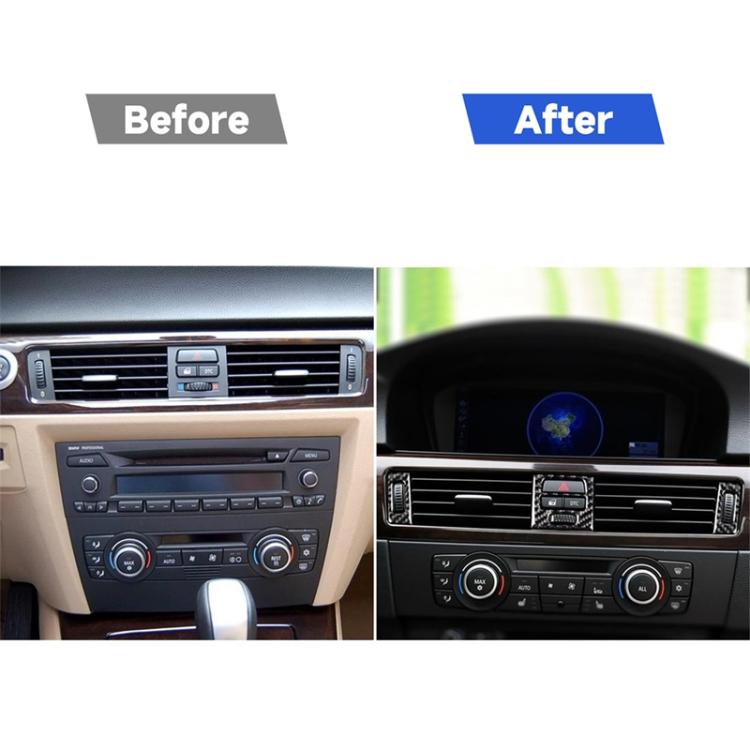 Adesivo decorativo per presa d'aria per auto in fibra di carbonio da 5 pezzi per BMW E90 / E92 / E93 2005-2012, High Matching Air Outlet