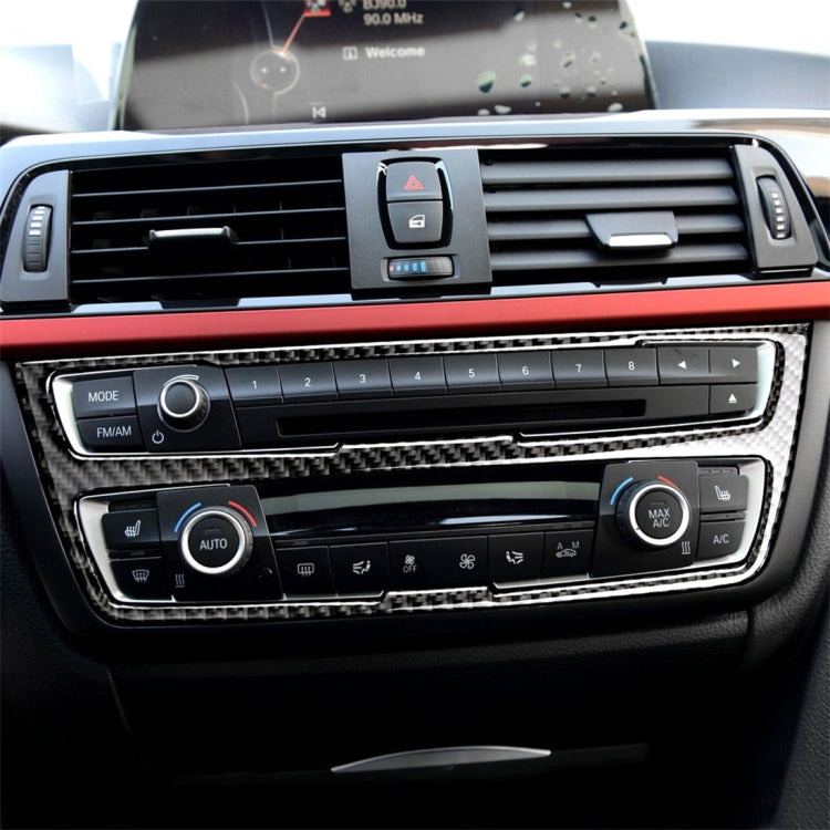 Adesivo decorativo per pannello CD per auto in fibra di carbonio per BMW (F30) 2013-2015 / (F34) 2013-2016, CD Panel