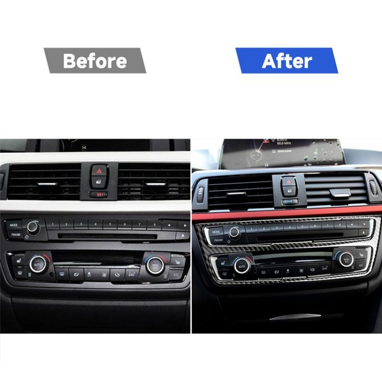 Adesivo decorativo per pannello CD per auto in fibra di carbonio per BMW (F30) 2013-2015 / (F34) 2013-2016, CD Panel