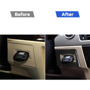 Adesivo decorativo per interruttore di accensione guida a sinistra in fibra di carbonio per BMW E90 / E92 2005-2012, Left Driving Ignition Switch
