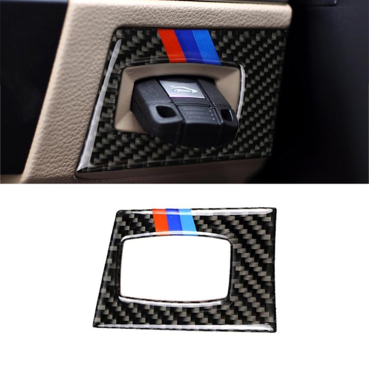 Adesivo interruttore accensione in fibra di carbonio per BMW E90