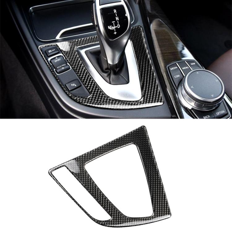Adesivo decorativo per pannello ingranaggi auto in fibra di carbonio per BMW (F30) 2013-2017 / (F34) 2013-2017, adatto per la guida a sinistra, Gear Panel