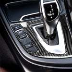 Adesivo decorativo per pannello ingranaggi auto in fibra di carbonio per BMW (F30) 2013-2017 / (F34) 2013-2017, adatto per la guida a sinistra, Gear Panel