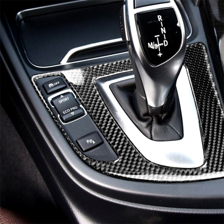 Adesivo decorativo per pannello ingranaggi auto in fibra di carbonio per BMW (F30) 2013-2017 / (F34) 2013-2017, adatto per la guida a sinistra, Gear Panel