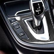 Adesivo decorativo per pannello ingranaggi auto in fibra di carbonio per BMW (F30) 2013-2017 / (F34) 2013-2017, adatto per la guida a sinistra, Gear Panel