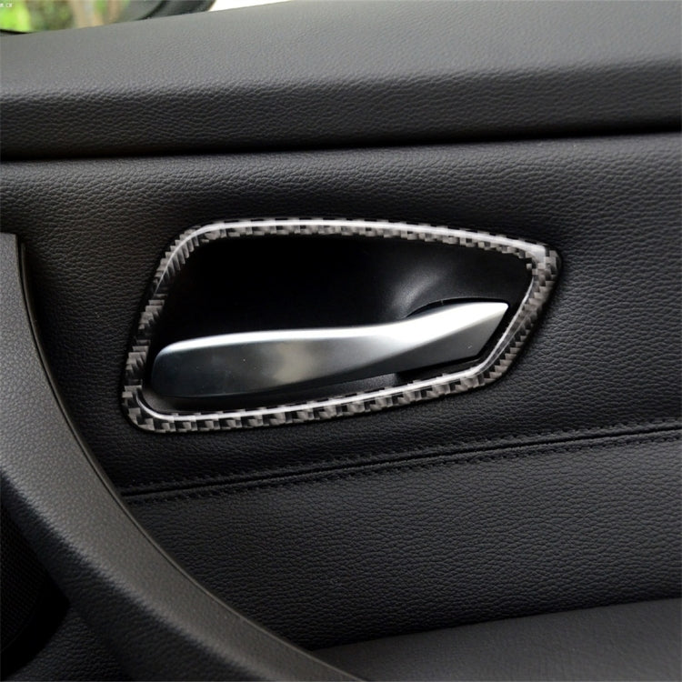 Adesivo decorativo per maniglia portiera auto in fibra di carbonio per BMW E90 / 320i / 318i / 325i, Door Handle