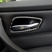 Adesivo decorativo per maniglia portiera auto in fibra di carbonio per BMW E90 / 320i / 318i / 325i, Door Handle