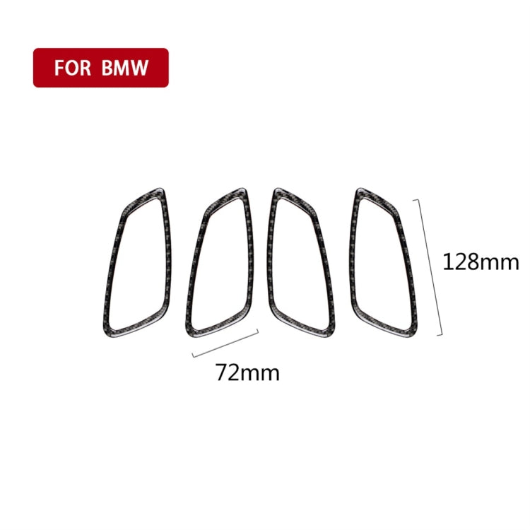 Adesivo decorativo per maniglia portiera auto in fibra di carbonio per BMW E90 / 320i / 318i / 325i, Door Handle