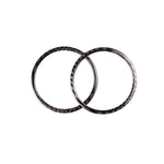 Adesivo decorativo circolare per clacson in fibra di carbonio per BMW E90 / E84 / 320i / 325i, Horn Circle