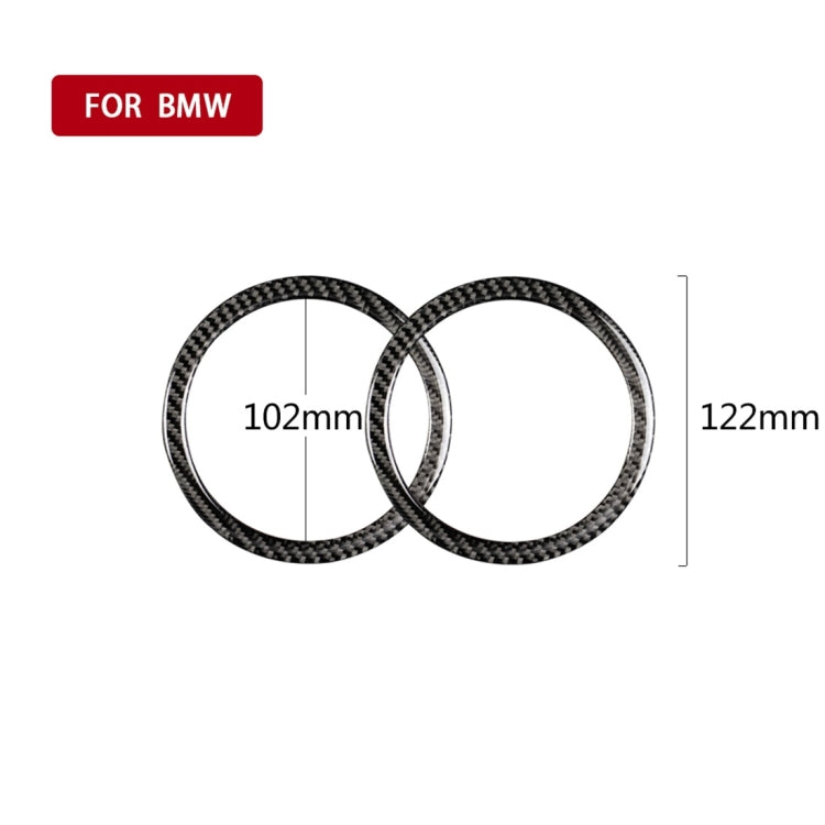 Adesivo decorativo circolare per clacson in fibra di carbonio per BMW E90 / E84 / 320i / 325i, Horn Circle
