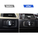 Adesivo decorativo per interruttore fari auto in fibra di carbonio per BMW E90 / E92 / E93 2005-2012, Headlight   Switch