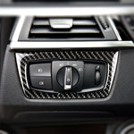 Adesivo decorativo per interruttore fari auto in fibra di carbonio per BMW F30 2013-2017 / F34 2013-2017, Headlight  Switch