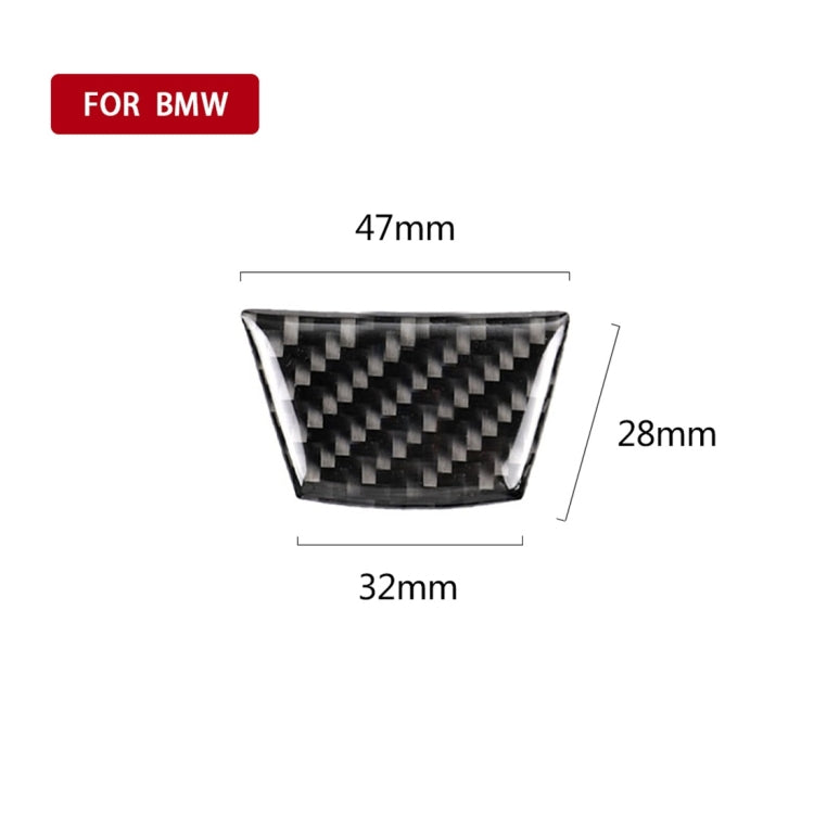 Piccolo adesivo decorativo per volante in fibra di carbonio versione B per BMW E90 2005-2012, Steering Wheel (Little B Version)