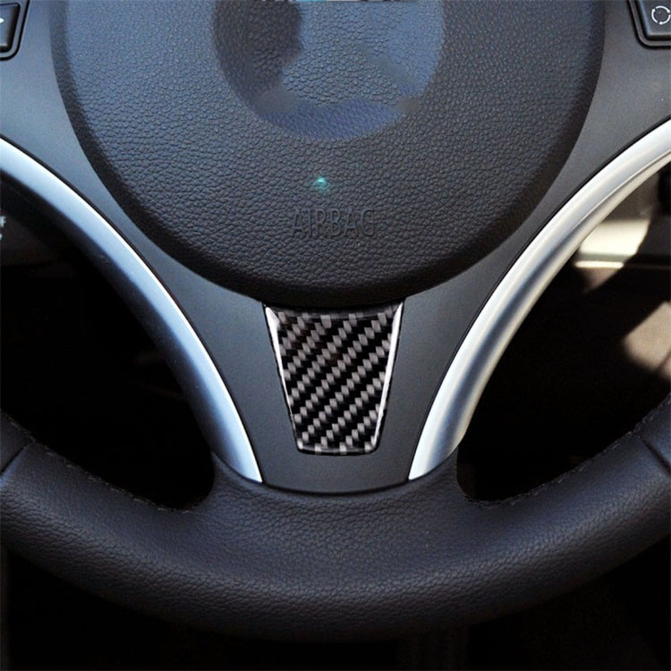 Adesivo decorativo per volante per auto in fibra di carbonio versione A grande per BMW E90 2005-2012, Steering Wheel